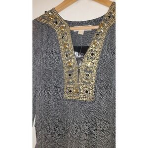 MICHAEL KORS 100% Silk Animal Print Dress Belted Shirt Dress Women's Size 2 NWOT